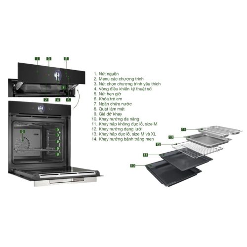 Lò nướng kèm hấp Bosch HSG7361B1 5 Chi tiết lò nướng kèm hấp Bosch HSG7361B1