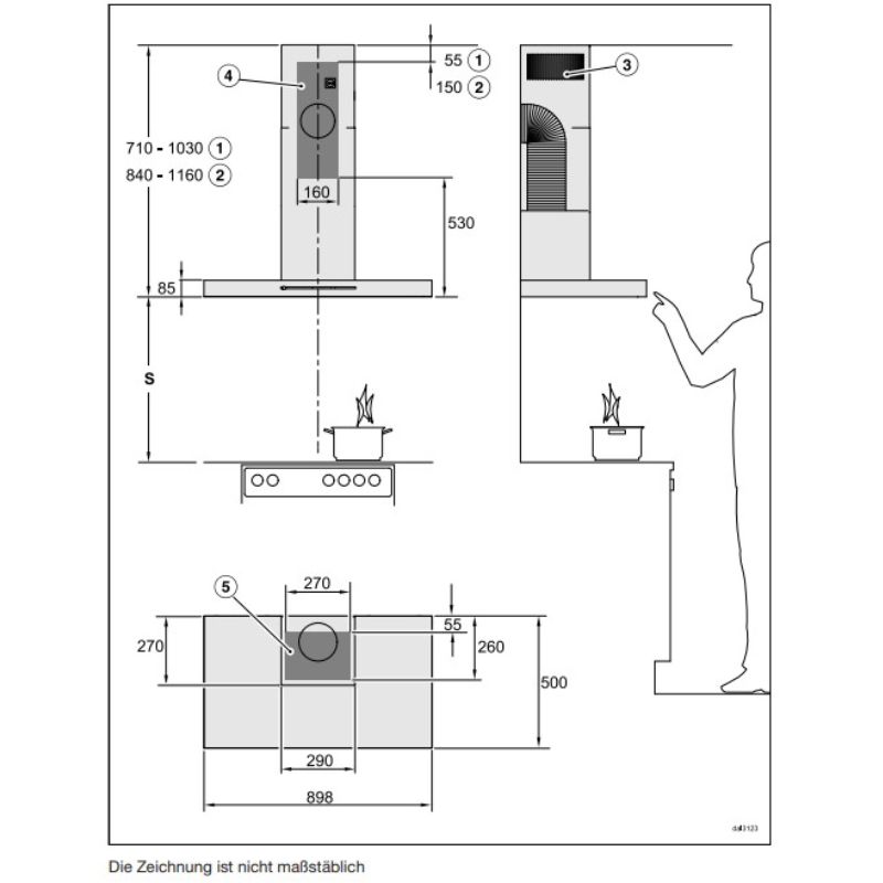 Kích thước máy hút mùi đảo Miele DA 6698 D OBSW Kích thước máy hút mùi đảo Miele DA 6698 D OBSW