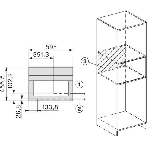 Máy pha cà phê Miele CVA 7845 GRGR 4 Kích thước máy pha cà phê Miele CVA 7845 GRGR