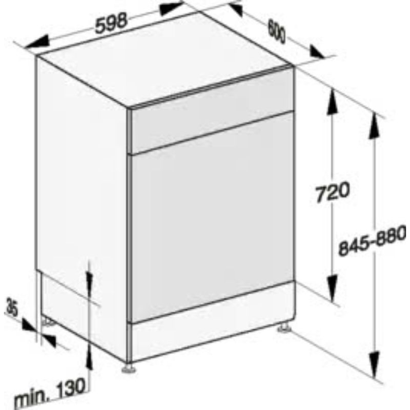 Kích thước máy rửa bát Miele G 7130 Kích thước máy rửa bát Miele G 7130