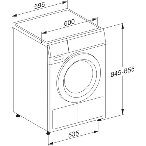 Máy sấy bơm nhiệt Miele TWR780WP 4 Kích thước máy sấy bơm nhiệt Miele TWR780WP