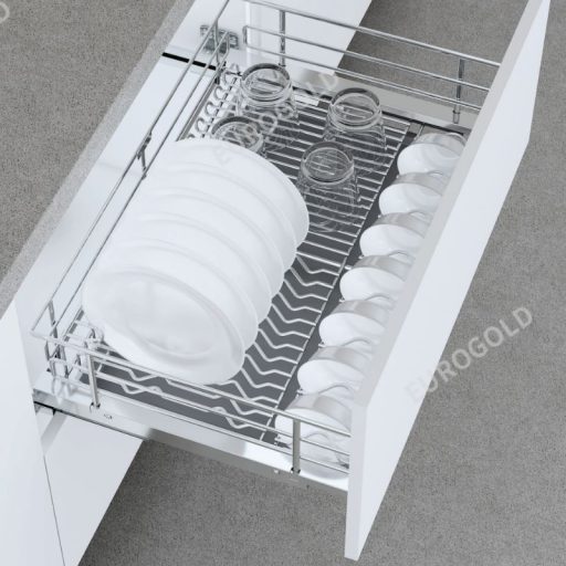 Giá bát đĩa nan oval đa năng âm tủ Eurogold EPV6075F