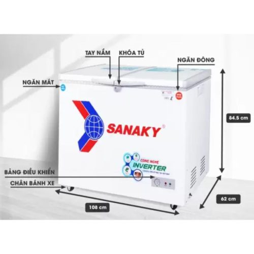 Tủ Đông SANAKY VH2899W3 5 Kích Thước Tủ Đông SANAKY VH2899W3