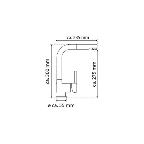 Vòi rửa bát Wasserwerk WK 4 Stainless steel look 700415 5 Kích thước vòi rửa bát Wasserwerk WK 4 Stainless steel look 700415