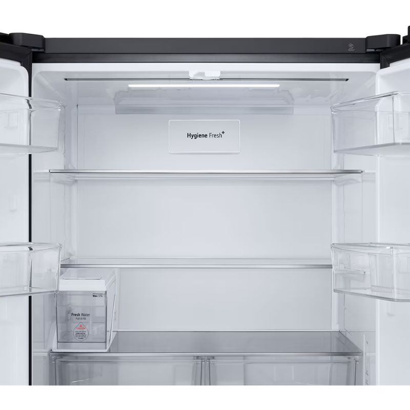 Ngăn trên tủ lạnh LG French Door màu đen lì 571L LFD58BLMA Ngăn trên tủ lạnh LG French Door màu đen lì 571L LFD58BLMA