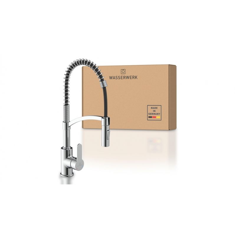 Vòi rửa bát Wasserwerk WK 3 chrome with spiral spring 700550 Vòi rửa bát Wasserwerk WK 3 chrome with spiral spring 700550