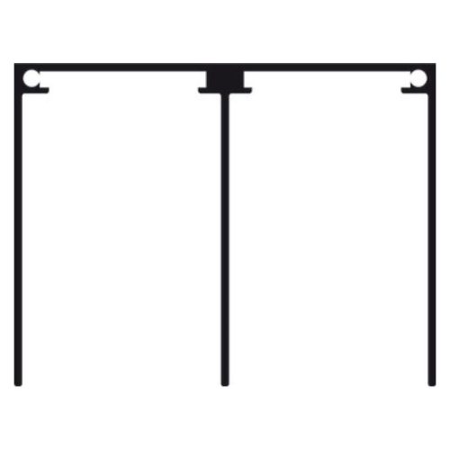 Aluflex 80 ray đôi trên màu bạc 3m Hafele 403.75.385