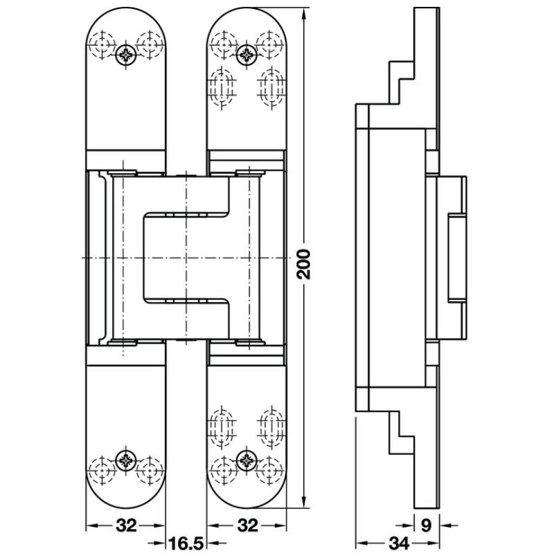 BẢN LỀ ÂM TE540 3D, SC Hafele 924.17.223 BẢN LỀ ÂM TE540 3D, SC Hafele 924.17.223