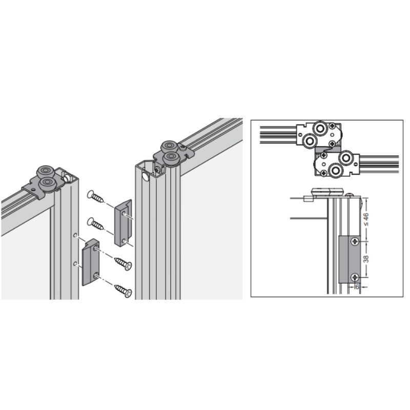 Cấu tạo ALUFLEX 80 BÁNH XE DẪN HƯỚNG HÄFELE 403.50.971 Cấu tạo ALUFLEX 80 BÁNH XE DẪN HƯỚNG HÄFELE 403.50.971