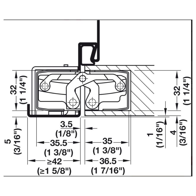 Cấu tạo BẢN LỀ ÂM TE540 3D, SC Hafele 924.17.223 Cấu tạo BẢN LỀ ÂM TE540 3D, SC Hafele 924.17.223