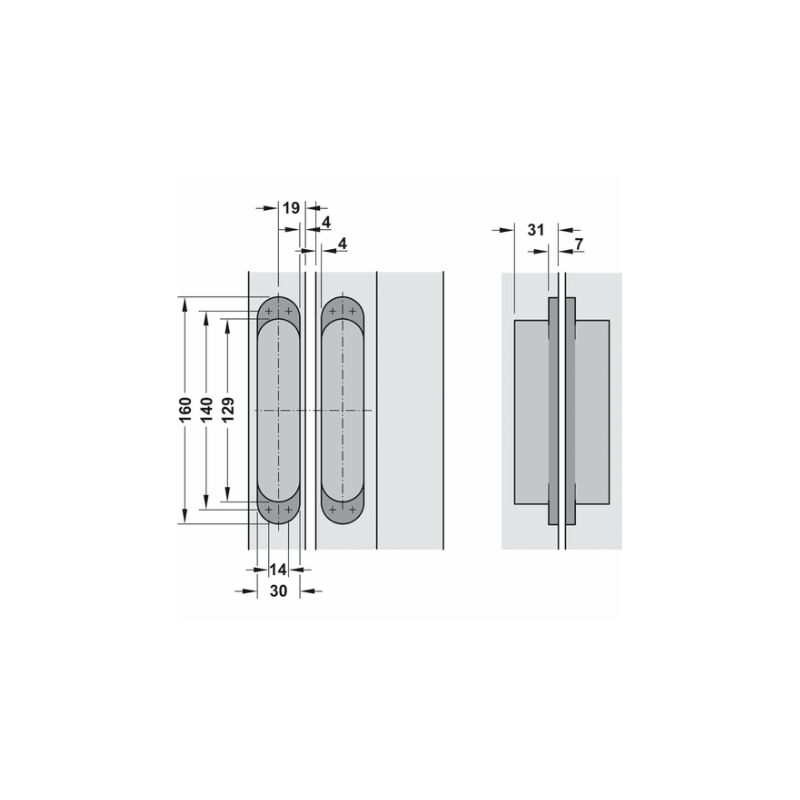 Cấu trúc Bản lề âm mạ chrome mờ,dt=40mm HÄFELE 927.91.834 Cấu trúc Bản lề âm mạ chrome mờ,dt=40mm HÄFELE 927.91.834