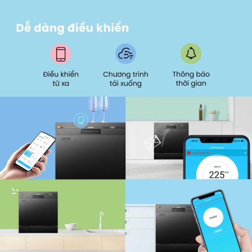 Máy rửa chén thông minh COMFEE CDW-10F60TB dễ dàng thao tác